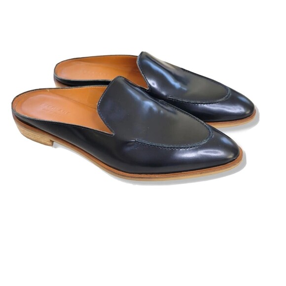 Everlane Modern Classic Loafer 11 Mule Italian Leather Slip-on Shoe Buffed Black - Picture 1 of 11